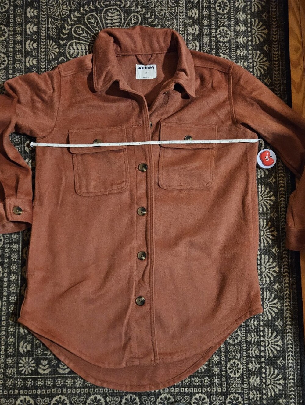Old Navy Women's Rust-Red Button-Up Jacket - Picture 3 of 5